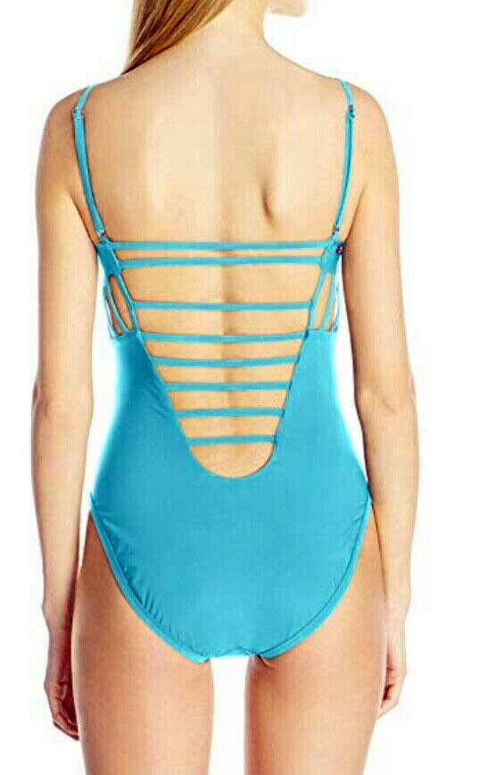 RED CARTER S strappy splice dice cut out Oasis swimsuit green one piece - Jenifers Designer Closet