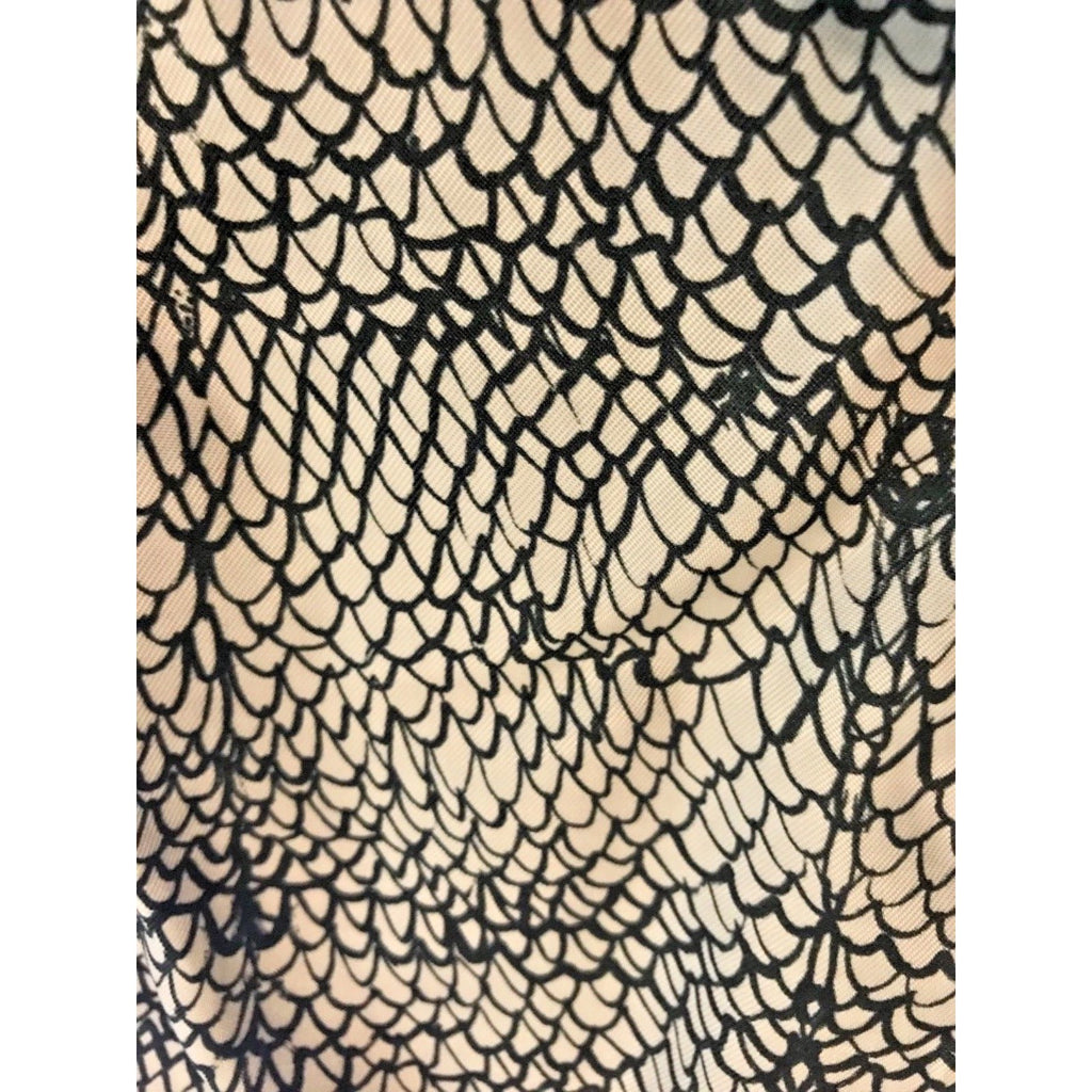 STEVIE MAY Maxi Skirt Small long mermaid style high front split $260 viper-Clothing, Shoes & Accessories:Women's Clothing:Skirts-Stevie May-Small-Black/ivory-Jenifers Designer Closet