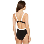 JETS by Jessika Allen 10 $205 swimsuit black white plunging one-piece sexy-Clothing, Shoes & Accessories:Women's Clothing:Swimwear-Jets by Jessika Allen-10-Black/White-Jenifers Designer Closet