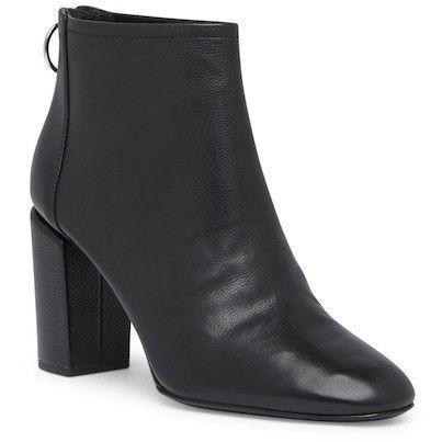 VIA SPIGA Italy Booties Boots 35 5 smooth leather heels shoes zipper heel-Clothing, Shoes & Accessories:Women's Shoes:Boots-Via Spiga-35-Black-Jenifers Designer Closet