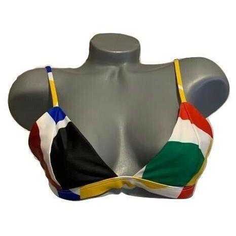 MARA HOFFMAN L rainbow color block bikini top halter separates-Clothing, Shoes & Accessories:Women:Women's Clothing:Swimwear-Mara Hoffman-Jenifers Designer Closet