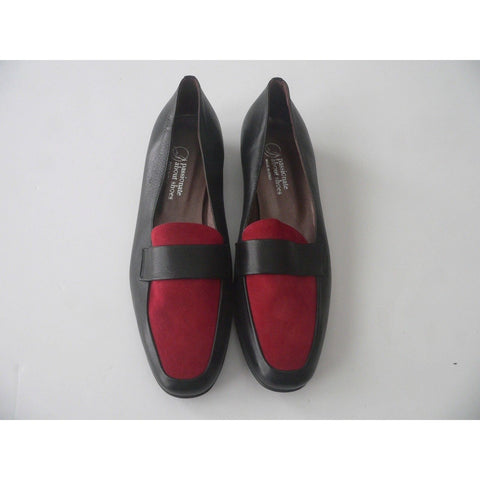 handmade in Capri Italy black red 38 shoes career loafers flats leather-Clothing, Shoes & Accessories:Women's Shoes:Flats-Handmade-38-Red/Black-Female-Jenifers Designer Closet