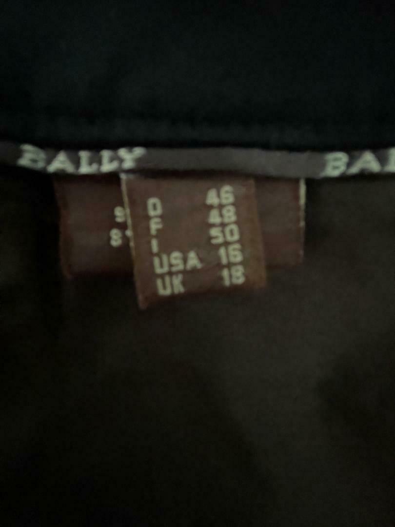 BALLY ladies pants 16/46 black biflex stretch slacks trousers casual flat