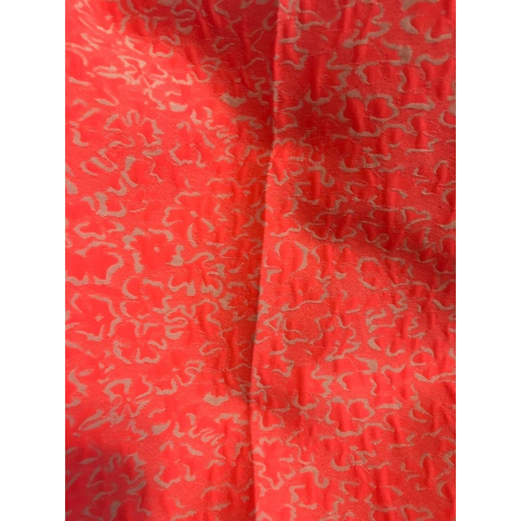 JIL SANDER pants neon pink-orange jacquard 48 Italy ankle crop cuffed luxury-Clothing, Shoes & Accessories:Women's Clothing:Pants-Jil Sander-48-orange/white-Jenifers Designer Closet