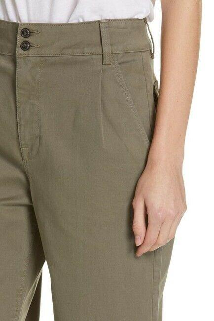 FRAME denim 24 army green pants slacks trousers cropped cotton wide leg $195 - Jenifers Designer Closet
