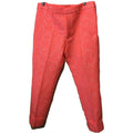 JIL SANDER pants neon pink-orange jacquard 48 Italy ankle crop cuffed luxury-Clothing, Shoes & Accessories:Women's Clothing:Pants-Jil Sander-48-orange/white-Jenifers Designer Closet
