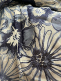 VINCE 6 blue silk cotton sundress empire dress navy designer floral lined