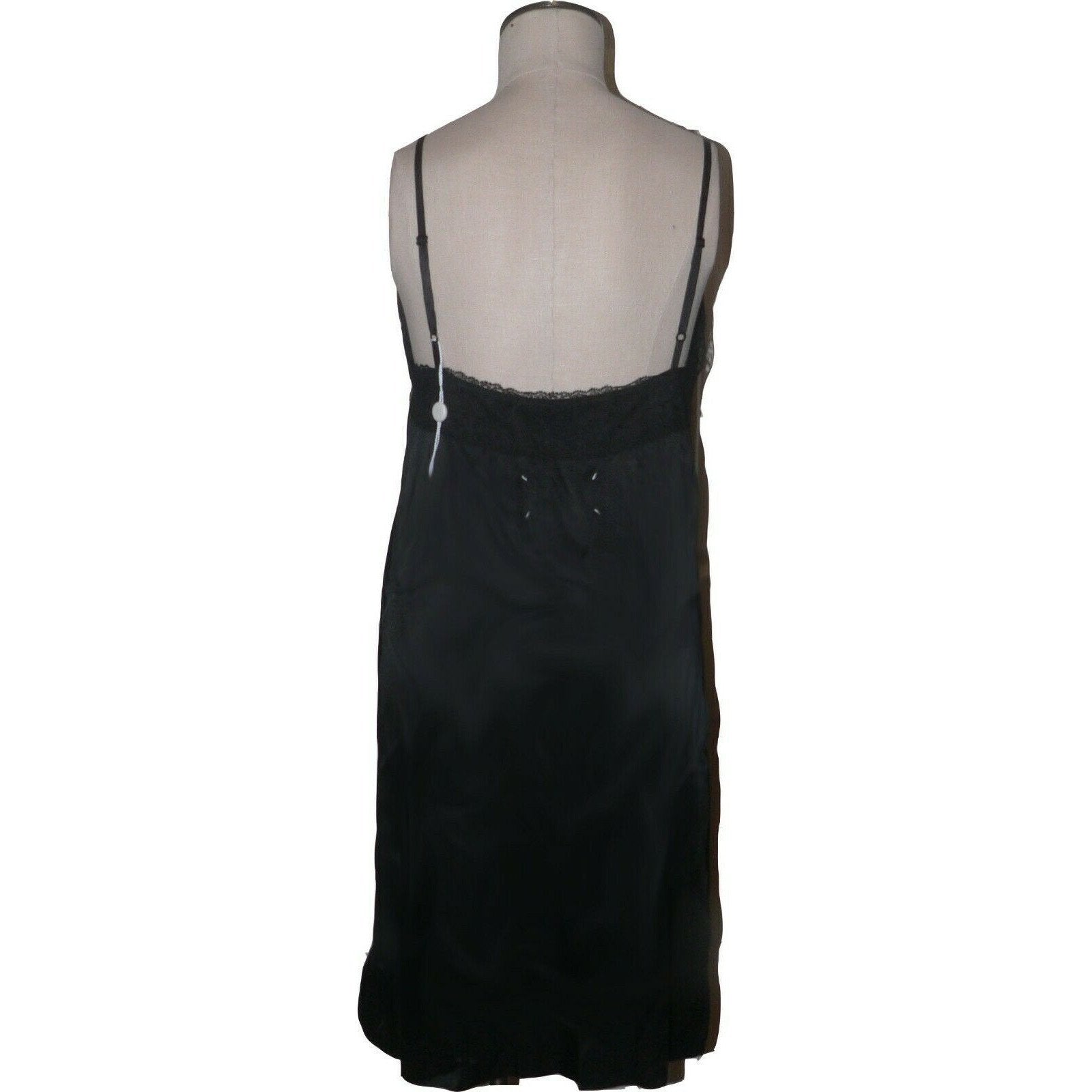 MAISON MARTIN MARGIELA 42 6 black slip dress with lace runway Italy-Clothing, Shoes & Accessories:Women's Clothing:Dresses-Maison Martin Margiela-42/6-Black-Jenifers Designer Closet