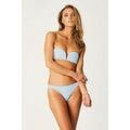 SUBOO S strapless smocked bandeau bikini top ice blue designer shirred-Clothing, Shoes & Accessories:Women's Clothing:Swimwear-Suboo-Small-Ice Blue-Jenifers Designer Closet