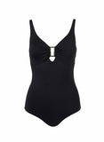 MELISSA ODABASH 40 4 S black one piece swimsuit underwire for support