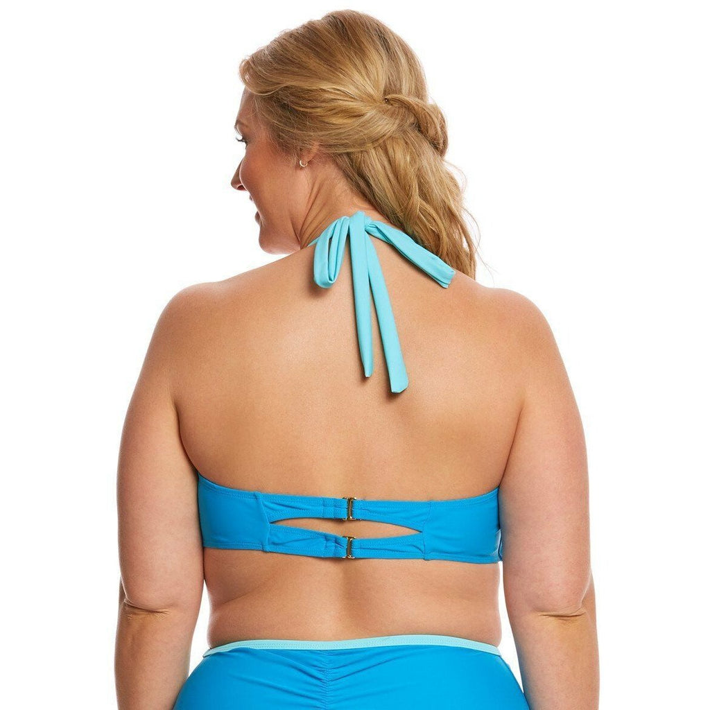 PARAMOUR Felina Plus Size 2X underwire 2-Piece Bikini swimsuit flattering-Clothing, Shoes & Accessories:Women's Clothing:Swimwear-Paramour by Felina-2X-Blue-Jenifers Designer Closet