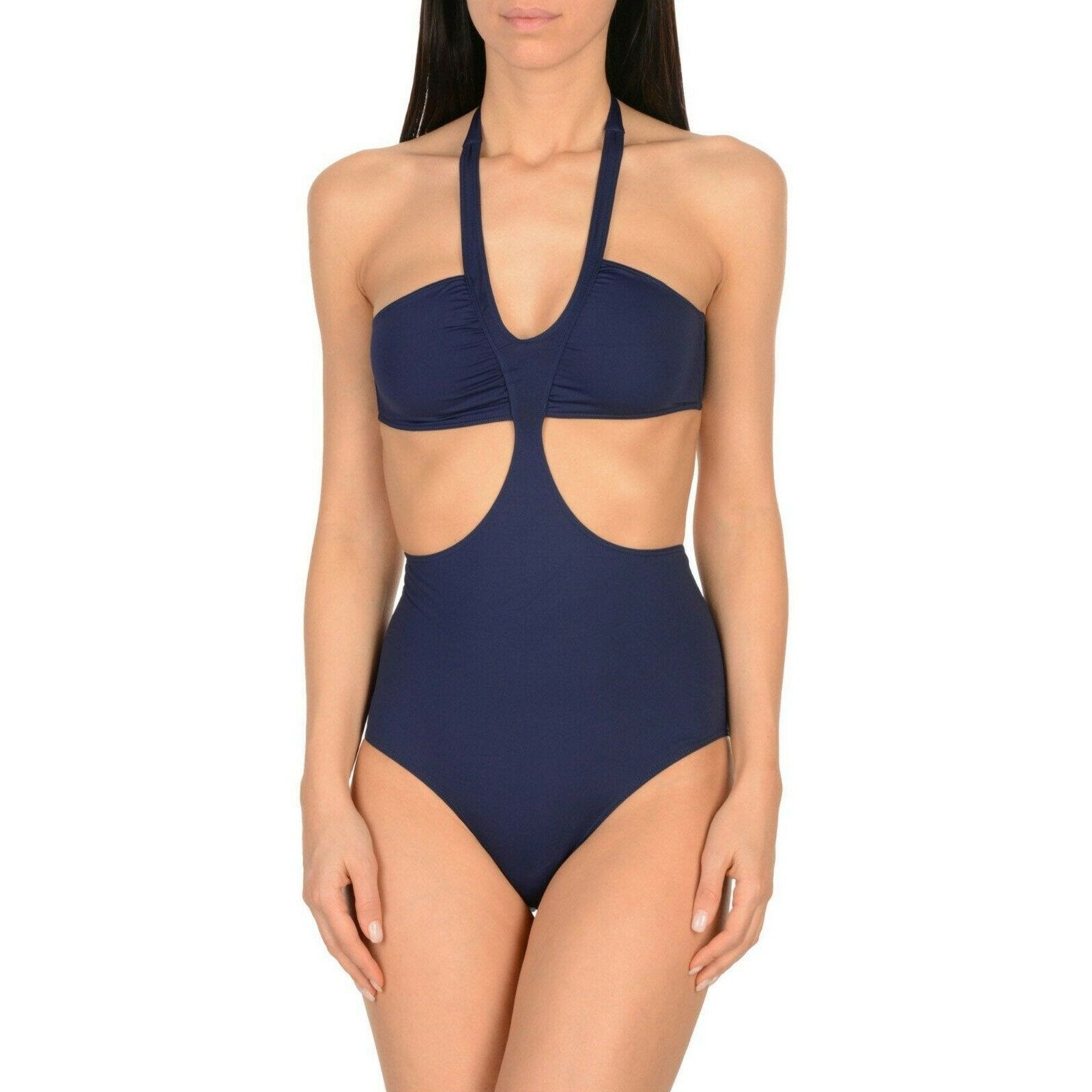 ALBERTINE 0 2 swimsuit one-piece maillot navy cutout monokini-Clothing, Shoes & Accessories:Women:Women's Clothing:Swimwear-Albertine-2-Blue-Jenifers Designer Closet