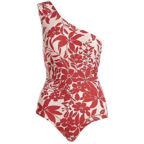 RED CARTER M One Shoulder off-shoulder maillot swimsuit 1 piece floral-Clothing, Shoes & Accessories:Women's Clothing:Swimwear-Red Carter-Medium-Multi-Jenifers Designer Closet