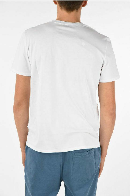 JUST CAVALLI tee t-shirt LG white red black leopard cheetah Roberto men's - Jenifers Designer Closet
