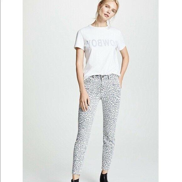 NWT CURRENT ELLIOTT 23 The Stiletto Warped Leopard Jeans skinny jeggings $228-Clothing, Shoes & Accessories:Women's Clothing:Jeans-Current/Elliott-23-Warped-Jenifers Designer Closet