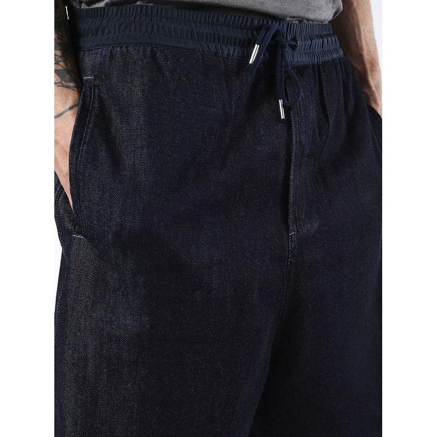 Diesel men's denim shorts Small $168.00 dark blue jeans wash elastic waist-Clothing, Shoes & Accessories:Men's Clothing:Shorts-Diesel-Small-Dark Blue-Jenifers Designer Closet