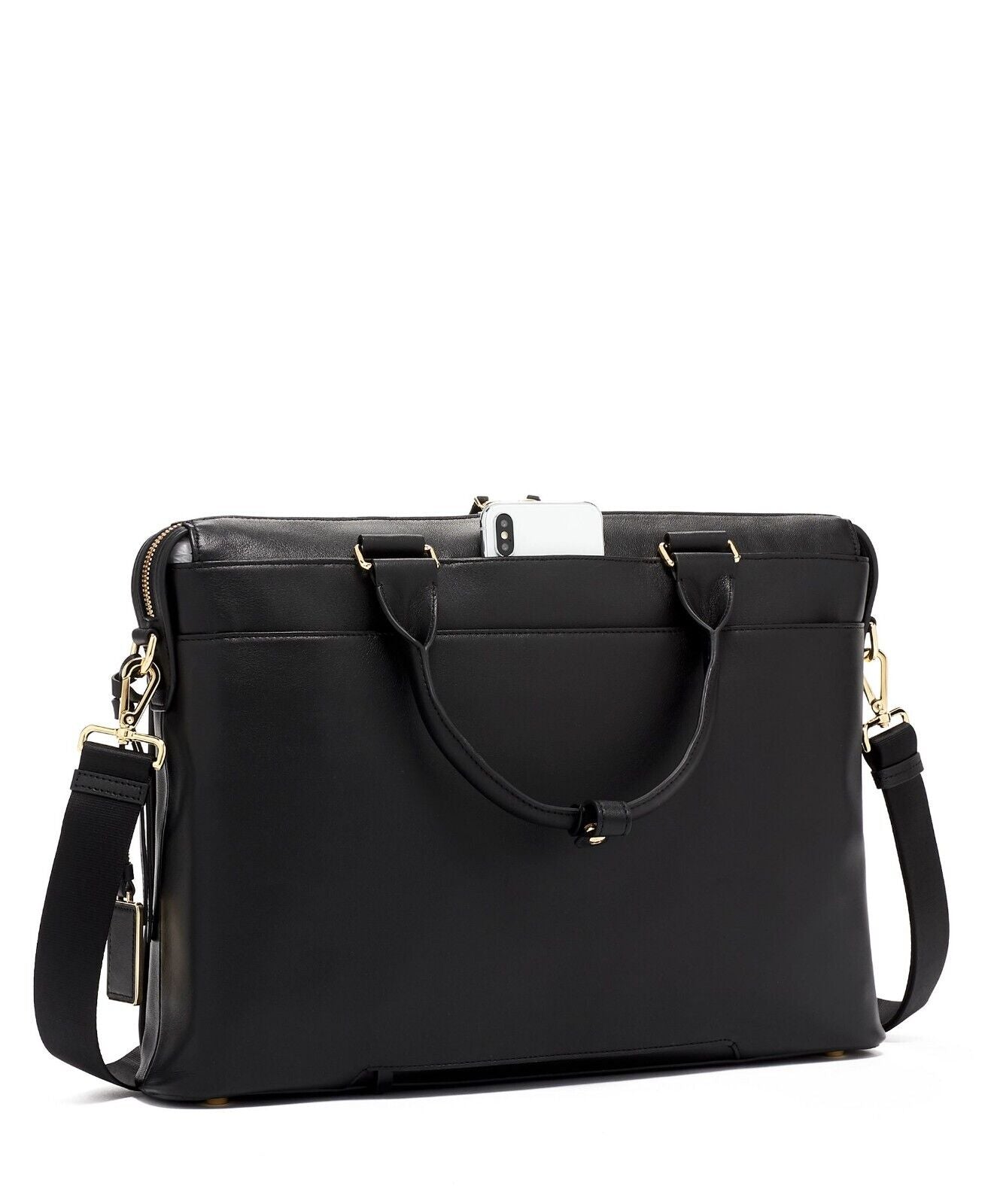 TUMI Chandler business brief case tote carry-on bag laptop Voyageur leather