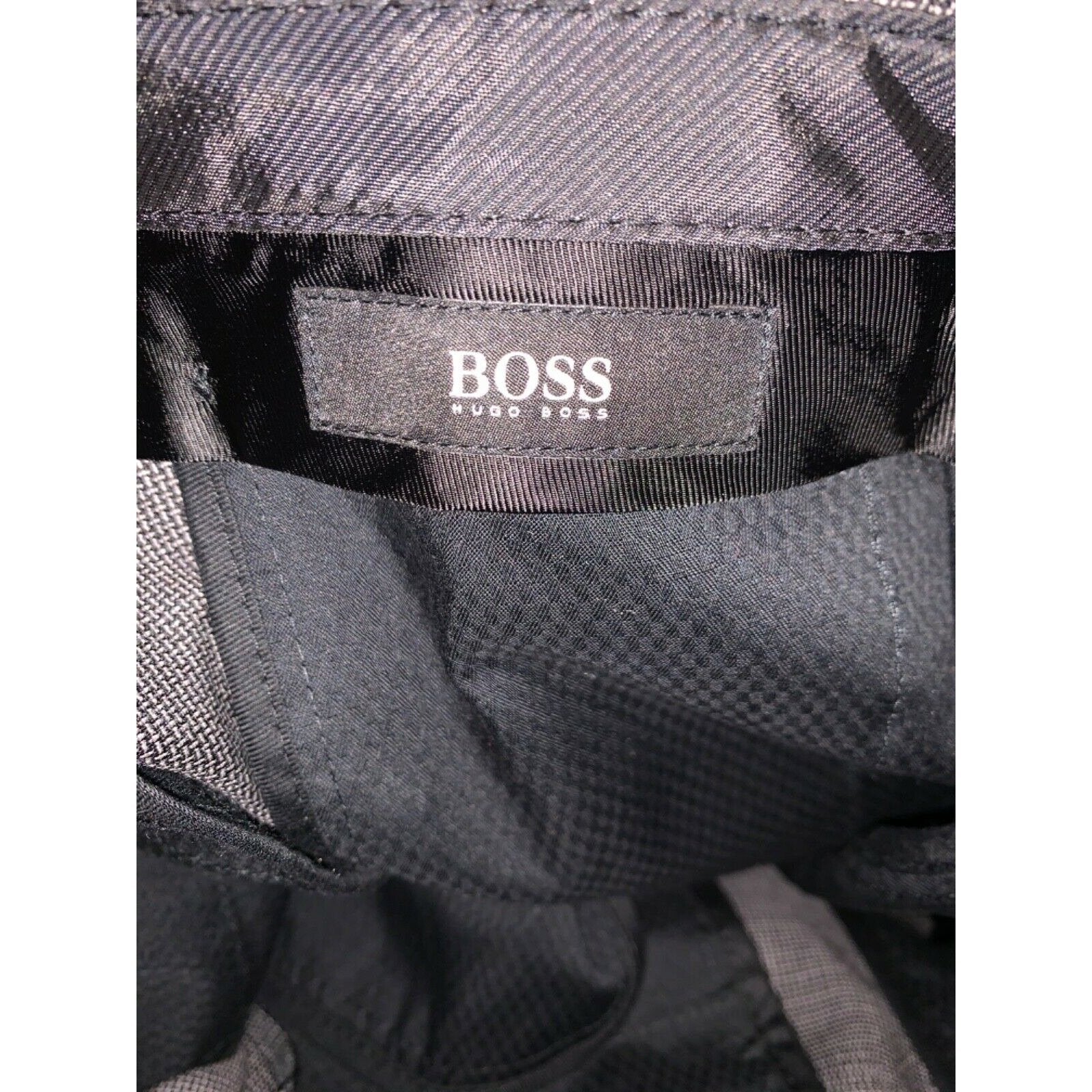 HUGO BOSS US-40R IT-56 suit pants trousers 100% wool check charcoal-Clothing, Shoes & Accessories:Men:Men's Clothing:Suits & Suit Separates-HUGO BOSS-40 Reg-Dark gray-Jenifers Designer Closet