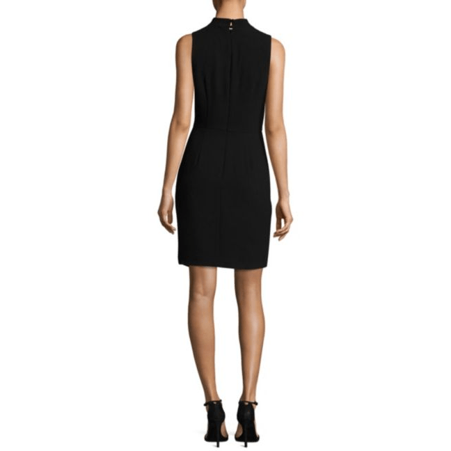 TRINA TURK 2 black keyhole sheath dress career crepe sleeveless church $278-Dresses-Trina Turk-2-Black-Jenifers Designer Closet