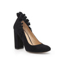 BOTKIER NY ruffled suede 8 black heels pumps shoes dressy party evening-Clothing, Shoes & Accessories:Women's Shoes:Heels-Botkier-8-Black-Jenifers Designer Closet