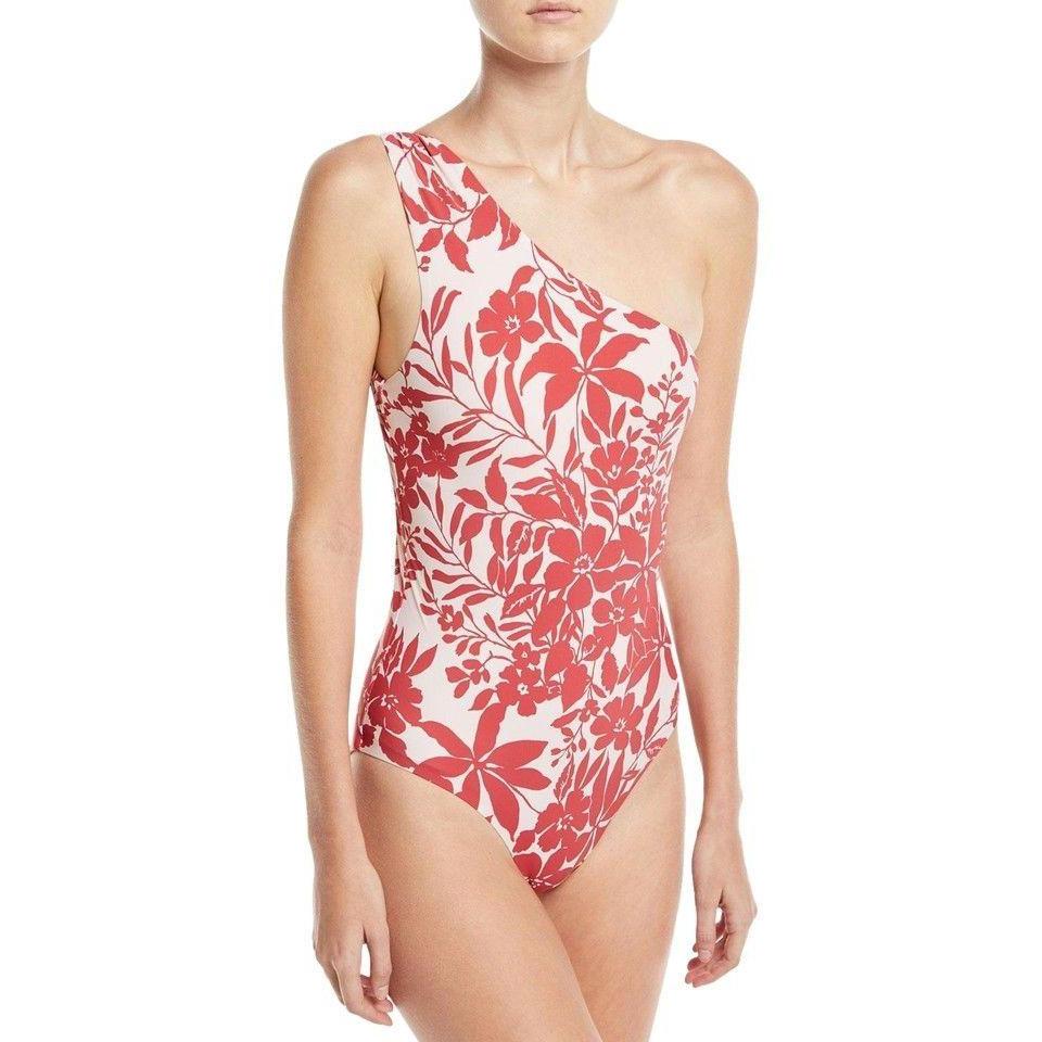 RED CARTER M One Shoulder off-shoulder maillot swimsuit 1 piece floral-Clothing, Shoes & Accessories:Women's Clothing:Swimwear-Red Carter-Medium-Multi-Jenifers Designer Closet