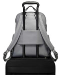 TUMI Voyageur Ruby Backpack gray leather carry-on laptop bag travel business
