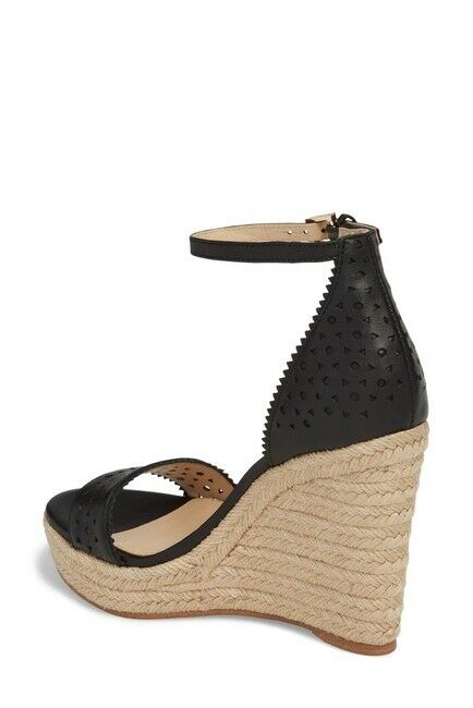BOTKIER 8.5 leather platform wedge heels espadrilles shoes sandals ankle - Jenifers Designer Closet