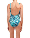 CARMEN MARC VALVO 6 swimsuit 1 Piece shaping deep v-neck ring slimming lined - Jenifers Designer Closet