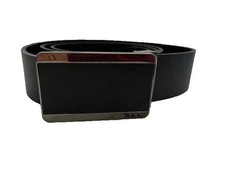 TUMI split leather men's reversible OS belt black made in France quality