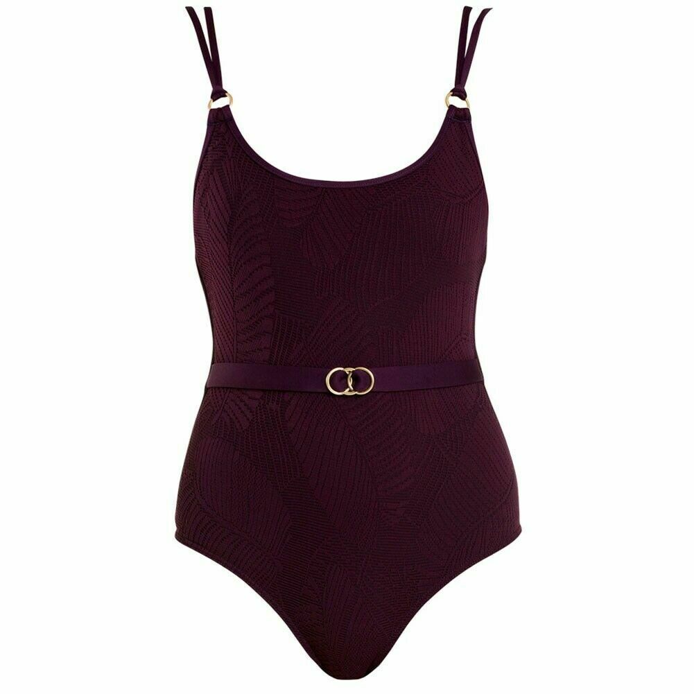 JETS by Jessika Allen Australia 10 one-piece swimsuit plum