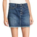 CURRENT ELLIOTT 25 Exposed Fly frayed hem denim jeans 5 Pocket mini skirt - Jenifers Designer Closet