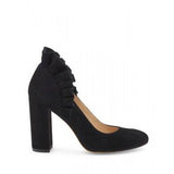 BOTKIER NY ruffled suede 8 black heels pumps shoes dressy party evening-Clothing, Shoes & Accessories:Women's Shoes:Heels-Botkier-8-Black-Jenifers Designer Closet