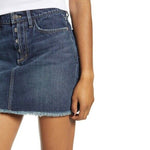 CURRENT ELLIOTT 25 Exposed Fly frayed hem denim jeans 5 Pocket mini skirt - Jenifers Designer Closet