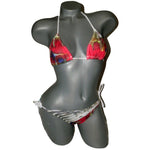 CLOVER CANYON Swim M swimsuit bikini 2pc string ties floral high-end-Clothing, Shoes & Accessories:Women's Clothing:Swimwear-Clover Canyon-Medium-Multi-Jenifers Designer Closet