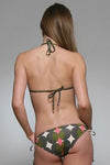 KUSHCUSH L bikini swimsuit triangle slide geometric designer 2 piece