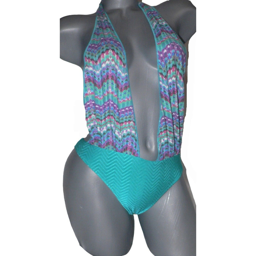 STUDIO LA PERLA 44/8 plunging swimsuit sexy convertible one piece monokini-Clothing, Shoes & Accessories:Women's Clothing:Swimwear-La Perla-44/8-Multi-Jenifers Designer Closet