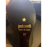 JUST CAVALLI 37 7 heels platforms sandals shoes metallic bronze chain $450-Clothing, Shoes & Accessories:Women's Shoes:Heels-Just Cavalli-37/7-Bronze-Jenifers Designer Closet