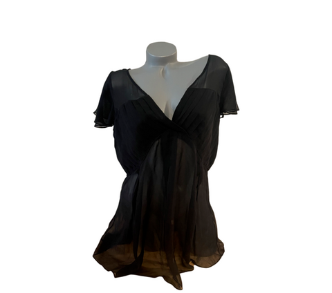 KAY UNGER New York 14 100% SILK evening formal top cocktail party luxe