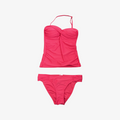 SUNPROOF by Weatherproof 5-6 tankini swimsuit pink twisted bandeau ruched