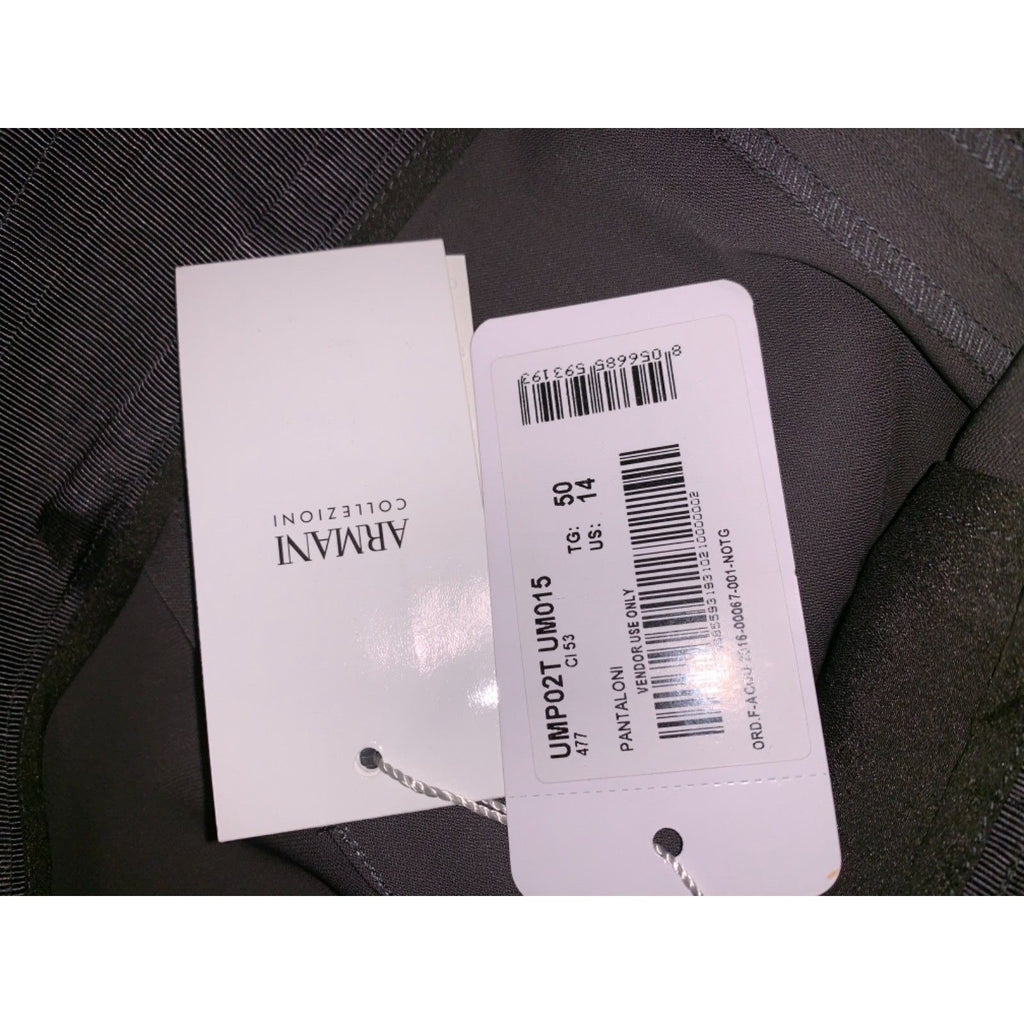 GIORGIO ARMANI COLLEZIONI 50/14 pants trousers slacks career $495 retail-Clothing, Shoes & Accessories:Women's Clothing:Pants-Armani Collezioni-14/50-Gray-Jenifers Designer Closet