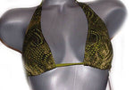 LUCKY BRAND S camouflage army green bikini swimsuit 2-piece crochet lace