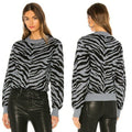 REBECCA MINKOFF S Jax zebra Intarsia sweater soft warm luxury pullover - Jenifers Designer Closet