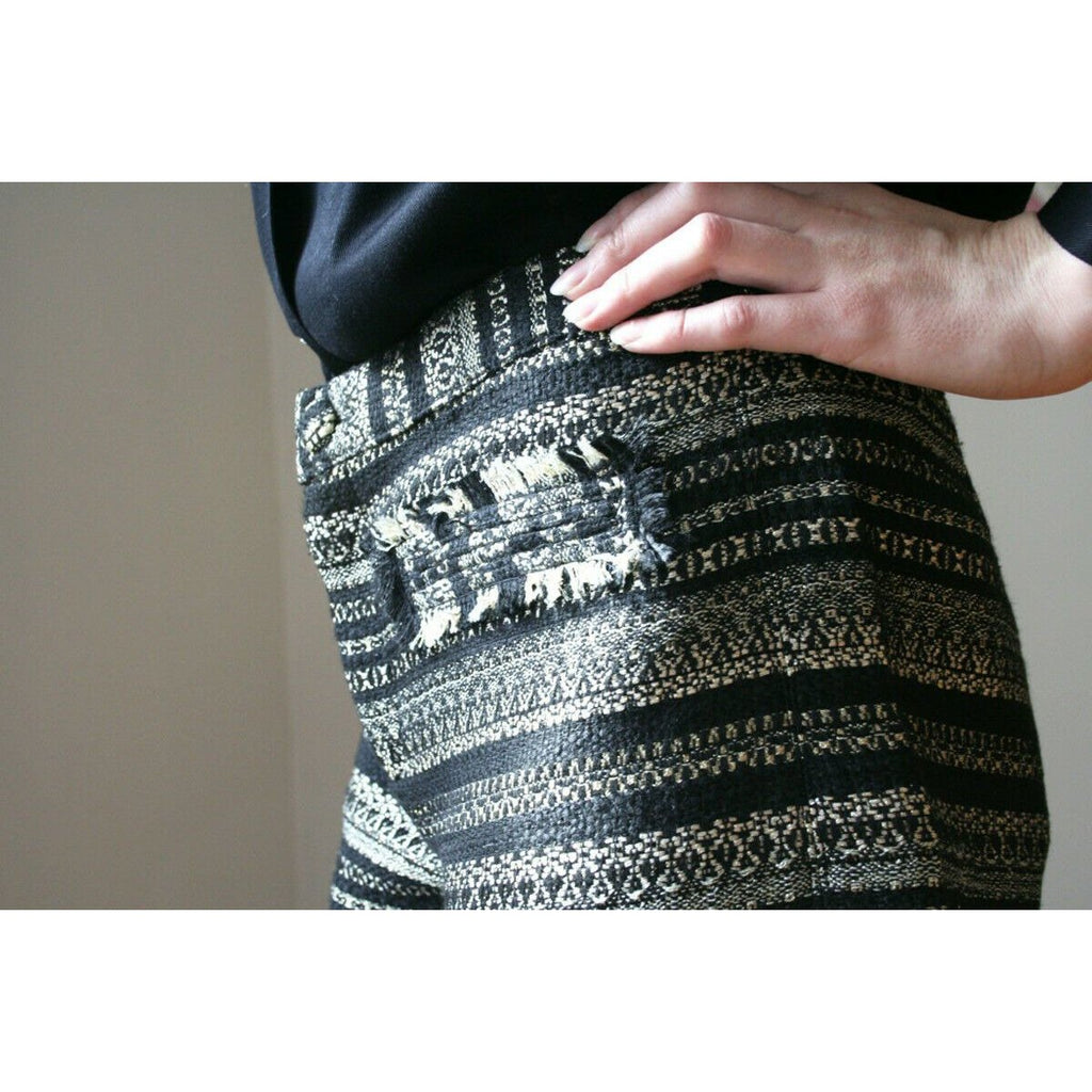 DARLING London S tweed dressy shorts black metallic gold-Clothing, Shoes & Accessories:Women's Clothing:Shorts-Darling-Small-Black/gold-Jenifers Designer Closet