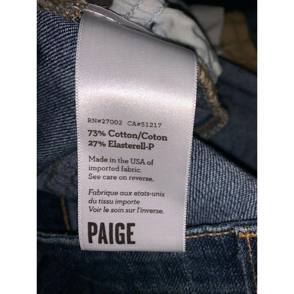 PAIGE Denim Maternity blue jeans 27 side gussets straight or cuffed skinny-Clothing, Shoes & Accessories:Women:Women's Clothing:Maternity:Jeans-Paige-Jenifers Designer Closet