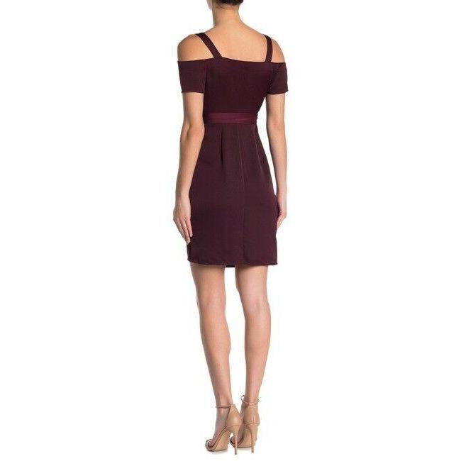 ALLSAINTS US-6 UK-10 Cadia maroon wrap dress cold-shoulder casual party-Clothing, Shoes & Accessories:Women:Women's Clothing:Dresses-AllSaints-Jenifers Designer Closet