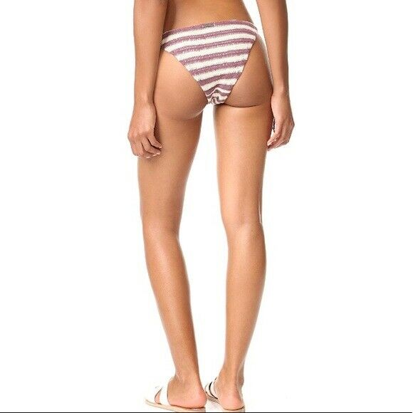 MARA HOFFMAN Swim M crochet bikini bottom only cream mauve $150 swimsuit-Clothing, Shoes & Accessories:Women's Clothing:Swimwear-Mara Hoffman-Medium-Multi-Jenifers Designer Closet