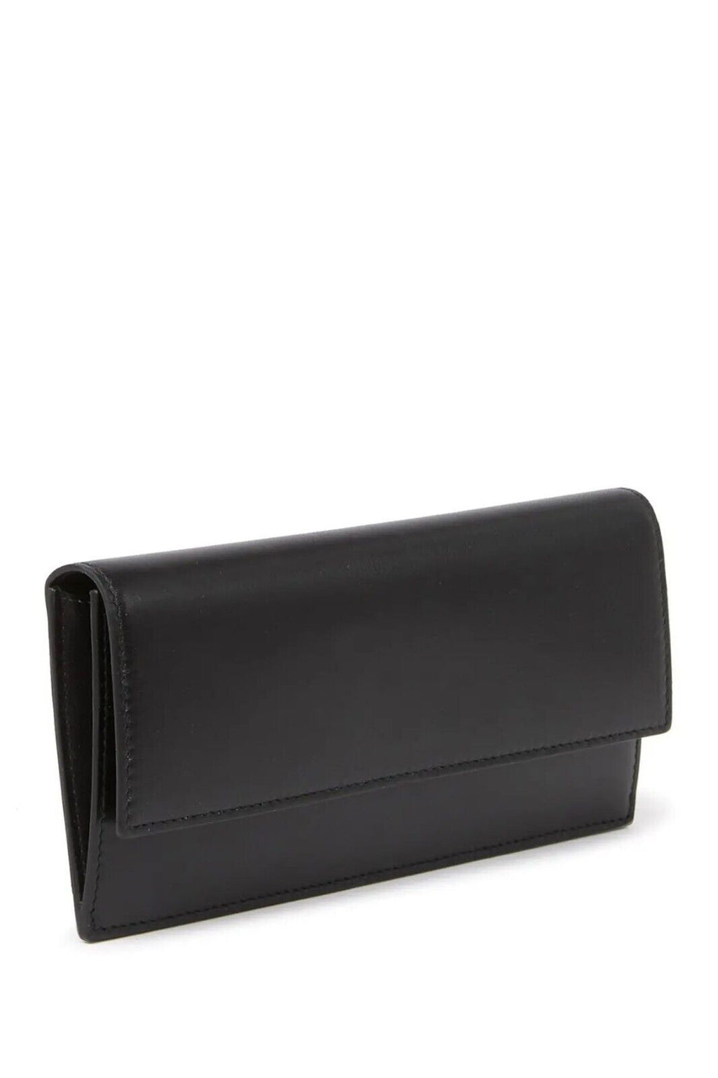 TUMI long wallet smooth leather slim black envelope designer $475