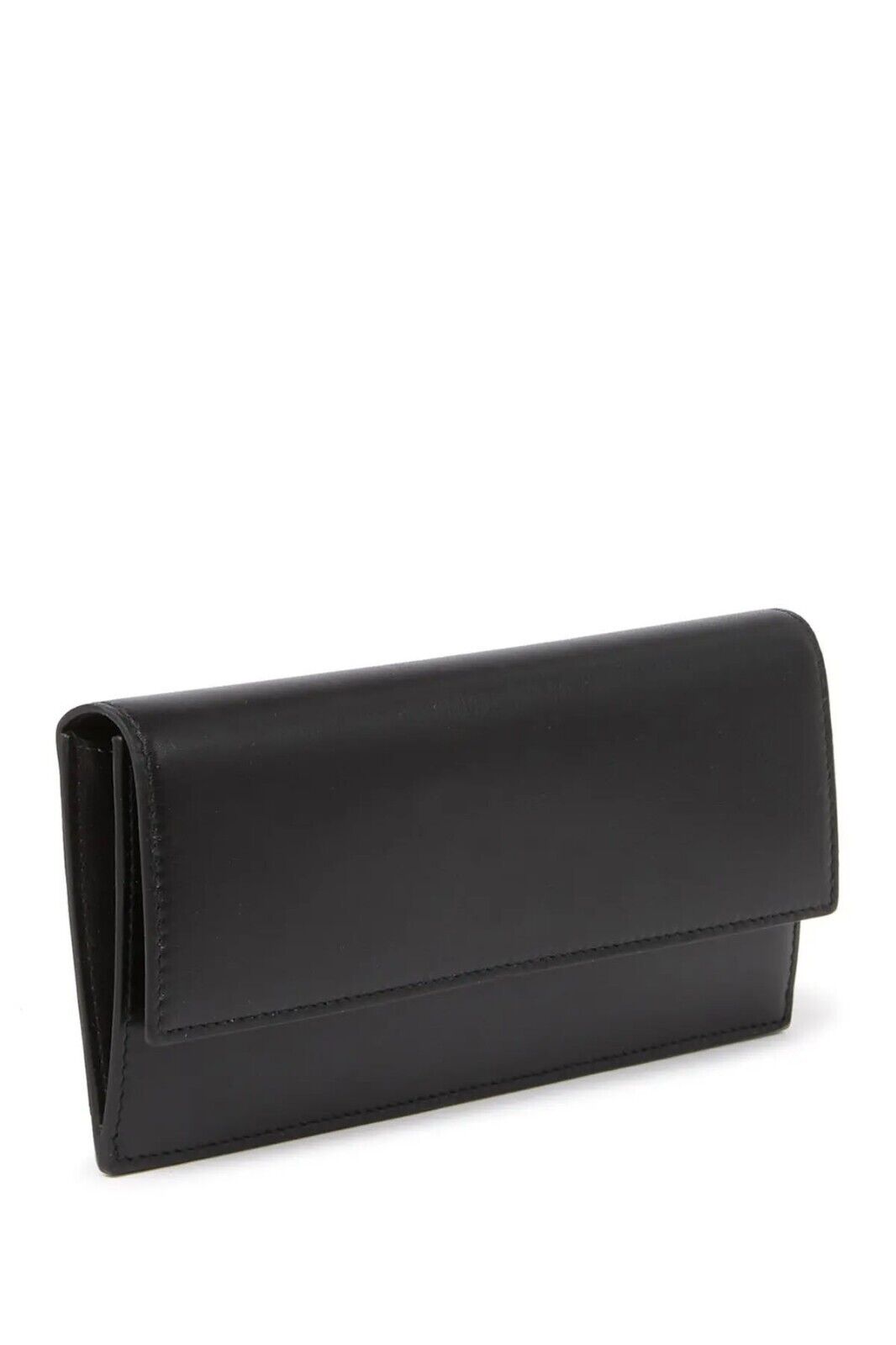 TUMI long wallet smooth leather slim black envelope designer $475