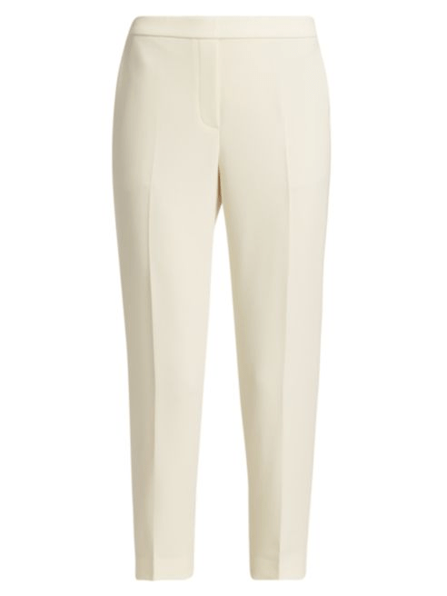 THEORY 6 high waist pants slacks trousers straight Rice crepe cream $335 - Jenifers Designer Closet