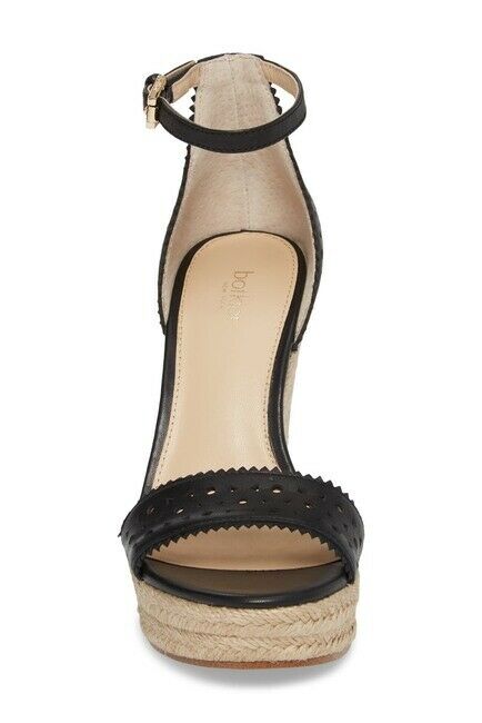 BOTKIER 8.5 leather platform wedge heels espadrilles shoes sandals ankle - Jenifers Designer Closet